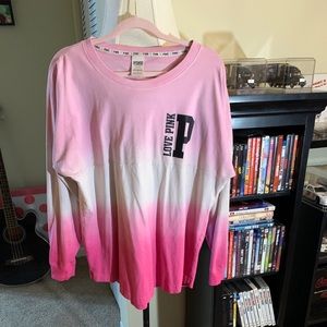 Pink and white ombré jersey large